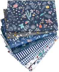 8Pcs Fat Quarter Fabric Bundles 20” X 20” Cotton Craft Fabric Pre-Cut