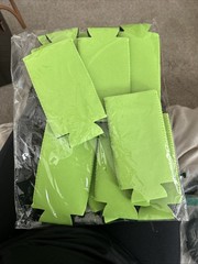 12 Pack Lime Green Collapsible Neoprene Can Or Bottle Cooler Sleeves