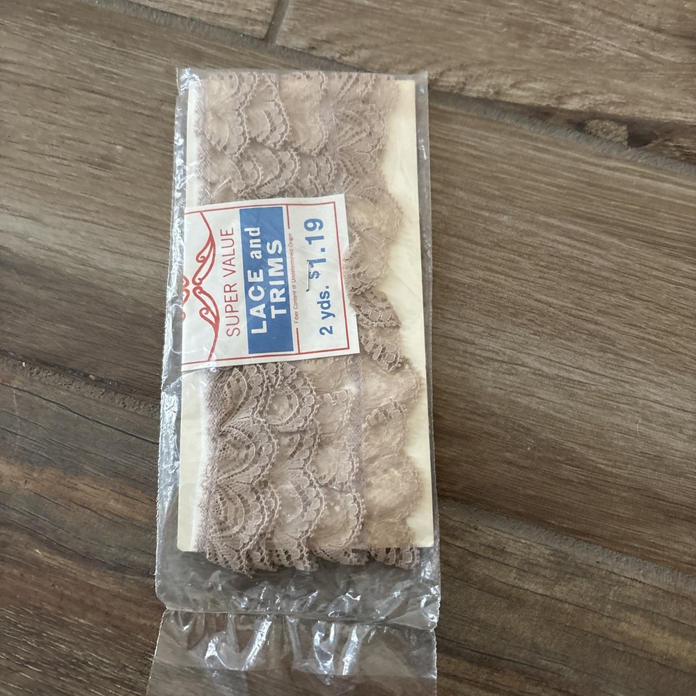 Stretch Floral Lace Trim Beige Nude DIY Crafts Lingerie Slips 2 Yards New