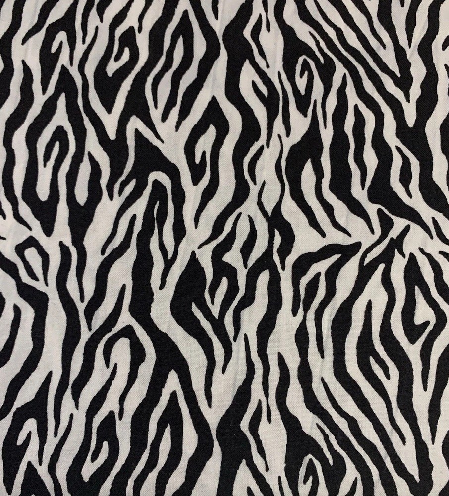 Zebra Print Black & White Fabric“ The Wild Side” Dan Morris & Robert Kaufman BTY