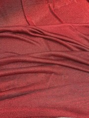 Metallic Chainmail Fabric Ruby Red Sheer 2-Way Stretch 60 Inch Wide