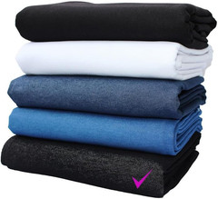 2-Yards 8 Oz Gray Black Denim Fabric for Sewing, Crafting|Stylish Denim Fabric |