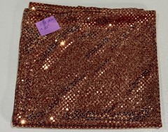 Vintage 1990s Rose Gold Sequined Fabric, 1 3/8 yards