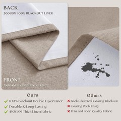 70 Inch Wide Blackout Curtains 96 Inches Long Pinch Pleated Burlywood Birch |…