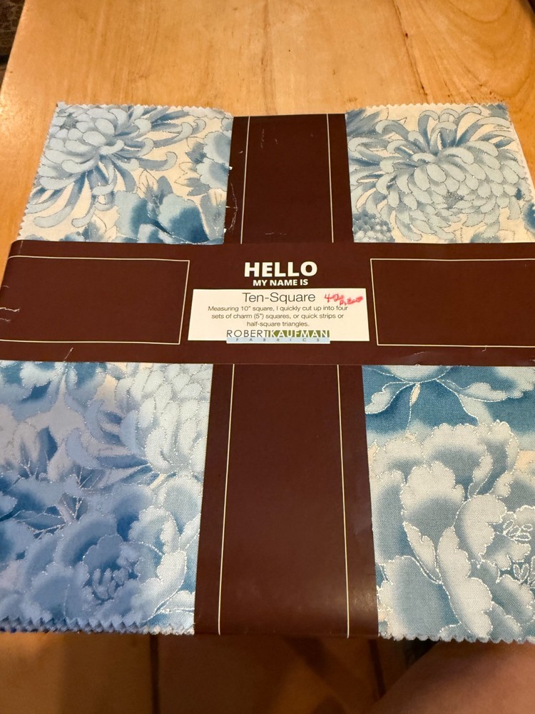 Robert Kaufman IMPERIAL COLLECTION INDIGO 10″ Square 42 PCS.(2.520 YDS.) NEW