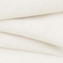 White Linen Cotton Fabric 2 Yards 61″ Wide | Breathable Soft Blend for Sewing, E
