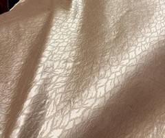 Silk Jacquard Brocade Fabric: Goldfish Beige Leaf Design – 54″ Wide