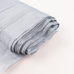 54″ x 10 yards SILVER Accordion Crinkled Taffeta FABRIC BOLT Party Decorations