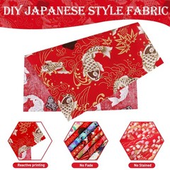 30 Pieces Japanese Style Fabric Squares Fat Quarters Cotton Wrapping Cloth Qu…