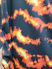 Fire Red and Yellow Spandex Fabric by the Yard – Flames Print Stretch Fabric