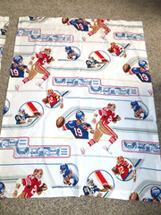 4 pcs Vintage JC Penney NFL Football Sports Team Logo FABRIC Curtains 54×42