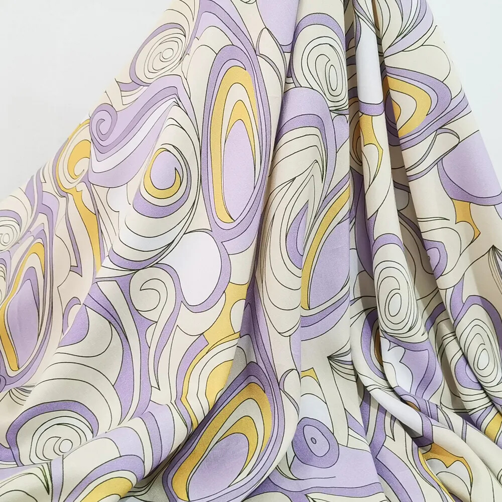 55” By Yards Geometric Patchwork Dress Fabric Soft Viscose Material