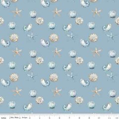 Blue Escape Coastal Cotton Romance Quilt Kit Backing Free Pattern 74″x87″