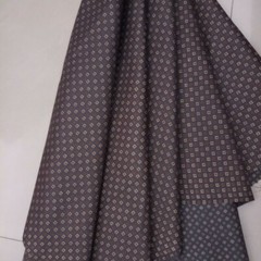 Jim Thompson Thai Silk Cloth Fabric 100%Crafting Gray Square & Dots (2.20 Yards)