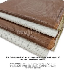 FAUX LEATHER PU Aertex Eyelet Fabric Fat Square,Stretch Soft Material Neotrims