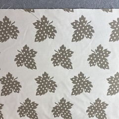 Grape Leaves Floral Double Sided Reversible Beige Cream Garden Upholstery 3 yd