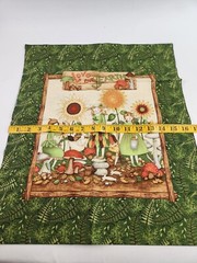 Earth Angels Mushroom Fairies Reusable Bags Fabric Panel Pattern & Extra Squares
