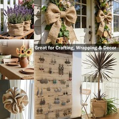 Versatile 20 Inch by 7 Foot Jute Fabric Roll for Rustic Crafts and Home Projects
