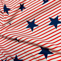 Stars and Stripes American print Nylon Spandex Fabric 4 Way Stretch By Yard for
