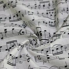 Cotton Fabric 43” Wide By Yards Music Print Cotton Craft Diy Zakka Material