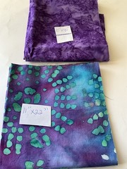 Quilting Sewing Crafts Fabric Lot Green Purple Teal Floral Paisley Solid