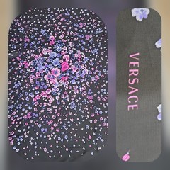 Versace Fabric Panel Couture Designer Deadstock Italy Floral 57″× 41″