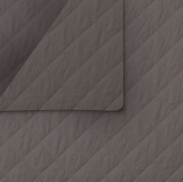 Double-Face Quilted Reversible Dark Gray 42″ Wide Fabric by the Yard D264.11