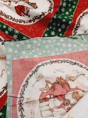 Wamsutta Hallmark Fabric 12 yds 17 In x 44 CHRISTMAS Holiday Norman Rockwell