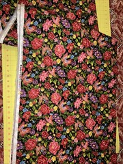 Pre-quilted Floral Cotton Fabric, Butterfly Garden By Fabri-quilt, 1 Yd 18” x 43
