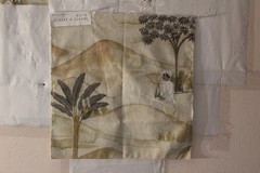 Clarke & Clarke Sahara Embroidered Desert Oasis Scene Various Colors and Sizes
