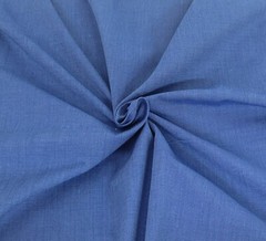 Cotton Blend Poplin Woven Fabric by the Yard French Blue 90GSM [Bedding, Scrubs]