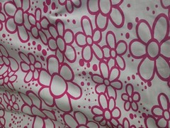 Pink Floral Jersey Knit Fabric Bundle | Retro Flower Print & Solid Pink Apparel