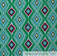 BonEful FABRIC FQ Cotton Quilt White Green Frog Red Heart Blue Water Boy Love US