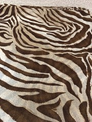 Jo-Ann Fabric 128 x 56 inches piece-56-Wide Brown & Cream Sheer Zebra Print