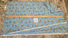 Kats Meow Sue Kruger Northcott 100% Cotton Orange Cat Goldfish (Turquoise) 3 YD