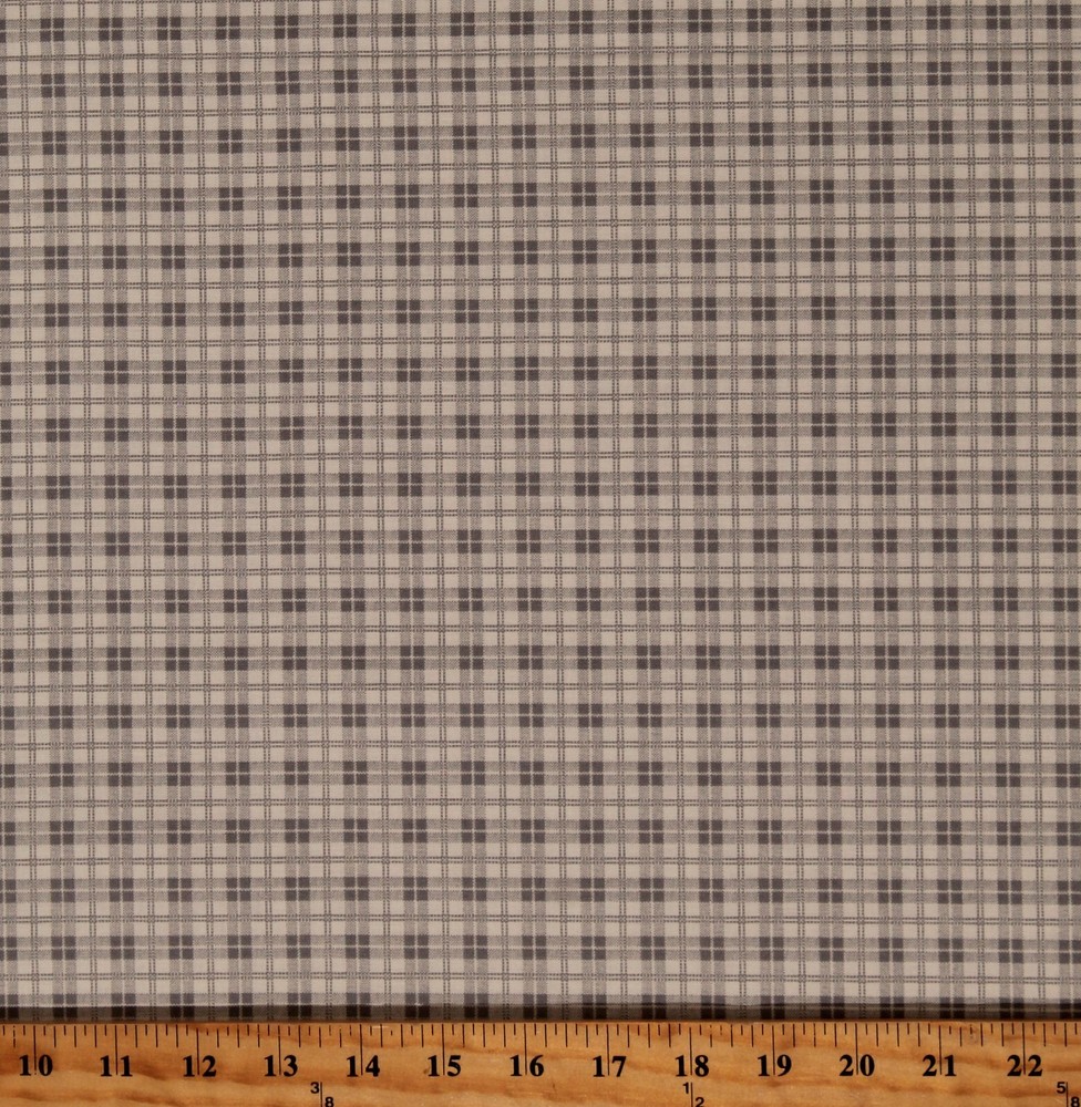 Cotton Sheryl Johnson Plaid Historical Vanilla Fabric Print by Yard D182.26
