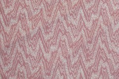 N.T.T. Inc. Fabric 100% Cotton YARDAGE MAUVE PINK WITH CREAM Waves