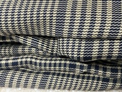 Brown And Navy Suit Remnant Material 184” X 43”