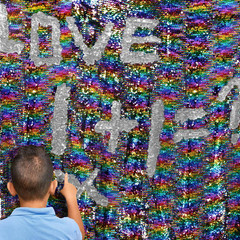 Flip Sequin Fabric by the Yard, 1 Yard, Rainbow + Silver | Flip Sequin, 0.2 Inch