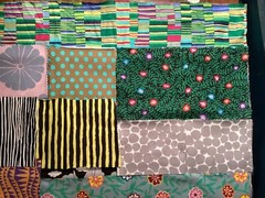 Kaffe Fassett strips, squares, & scraps