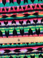 Per HALF METRE Multicoloured Abstract Print Cotton Fabric