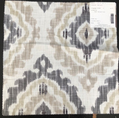 CLARKE & CLARKE Jasmine in Natural 17 1/2″ Cotton Ikat Fabric Sample pc 2