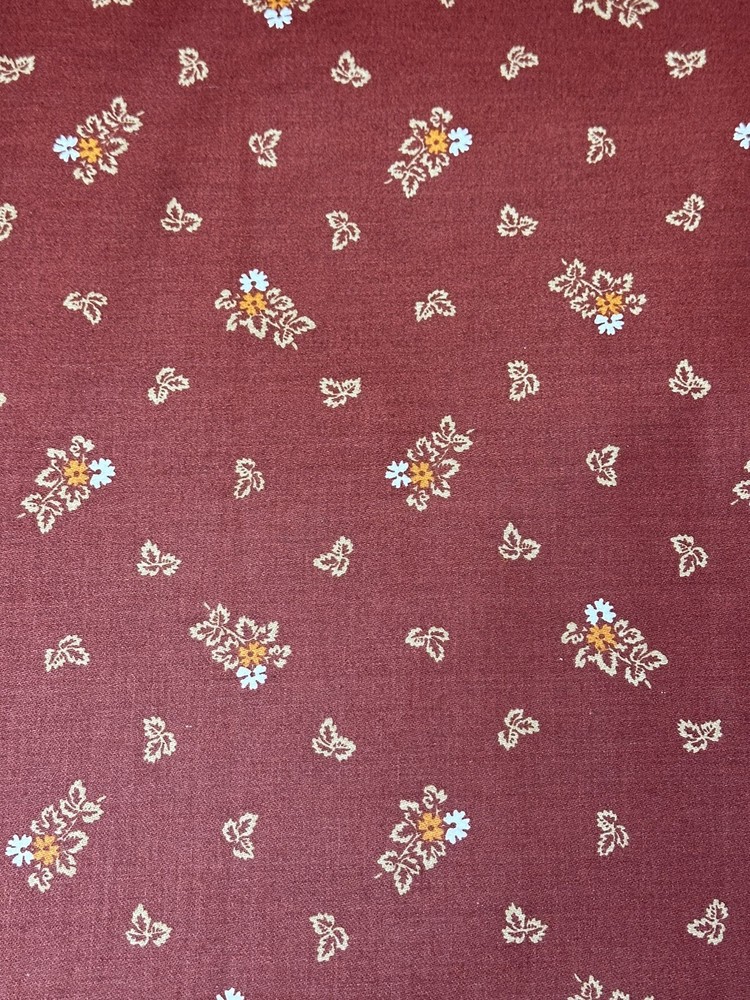 Kenmill Brown Orange Leaf Upholstery Fabric ~5 Yd x 54”-Autumn Fall Decor