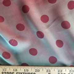 Polka Dots on Iridescent Silk Chiffon – TWO COLORWAYS! Bronze/Navy, Teal/Wine