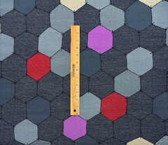 KNOLL TEXTILES TWIST TIE CAVIAR GRAY GEOMETRIC WOOL FURNITURE FABRIC BTY 53″W