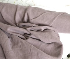 Old Rose Natural Linen Fabric by the Yard Soft Washed Sewing Material 58″ Wide
