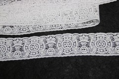 Rare Vintage Cotton Nylon Lace NOS” 2″ Across Natural Color by the Yard