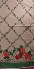 Christmas Poinsettia Border Cotton Fabric by Springs (great for tree skirts)