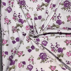 “Small Asian Floral Garden” cotton/synthetic one-way Stretch Perfect 66″W
