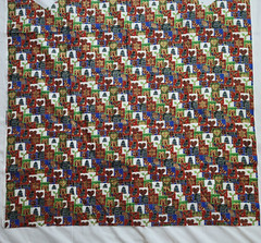 Brother Sister Design Misc Christmas Square Patchwork Fabric Gold Accents 43×36+